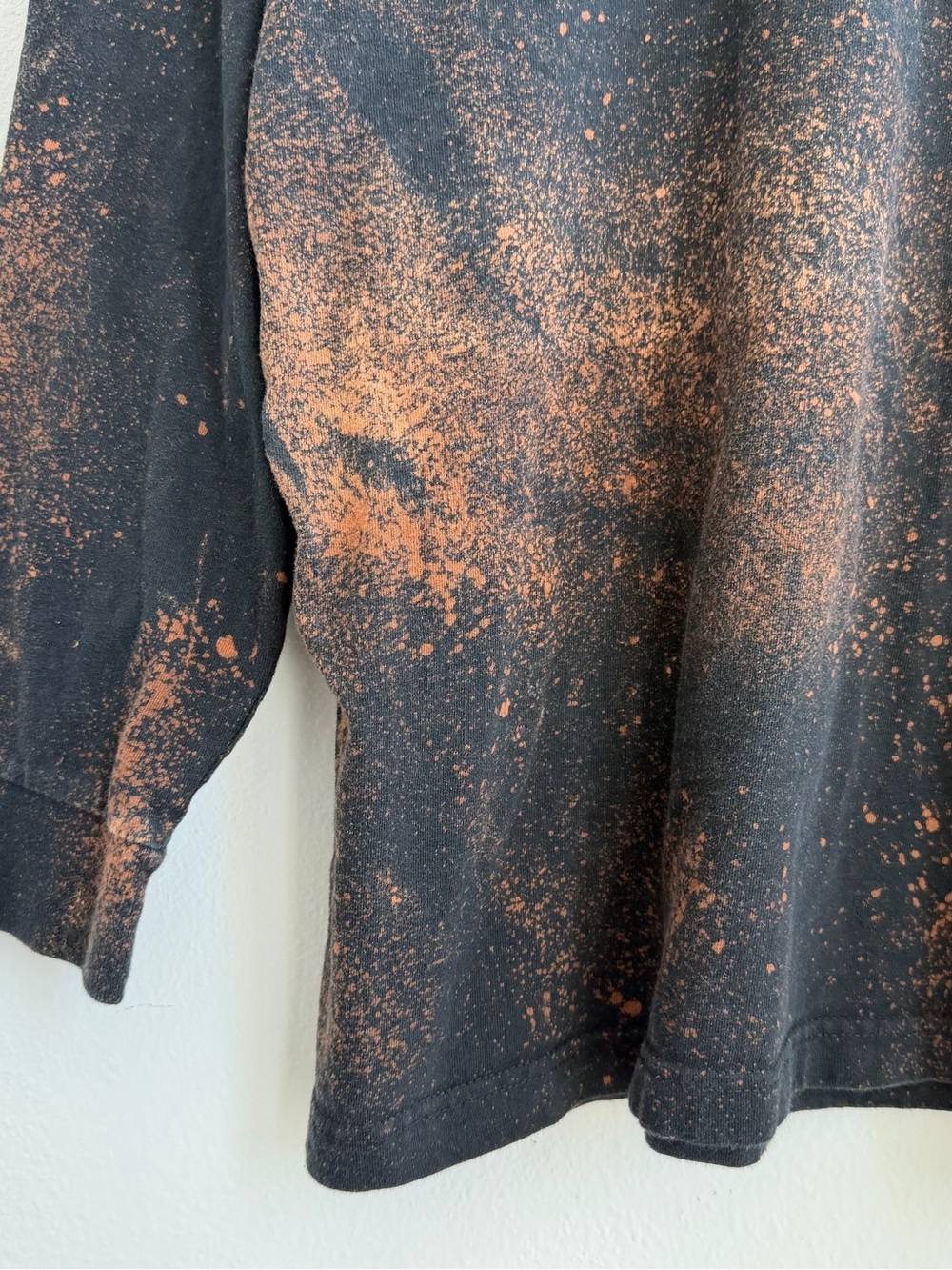 Night of the Living Dead Bleached Long Sleeve Off the Shoulder T-Shirt Horror Gr - Picture 5 of 9